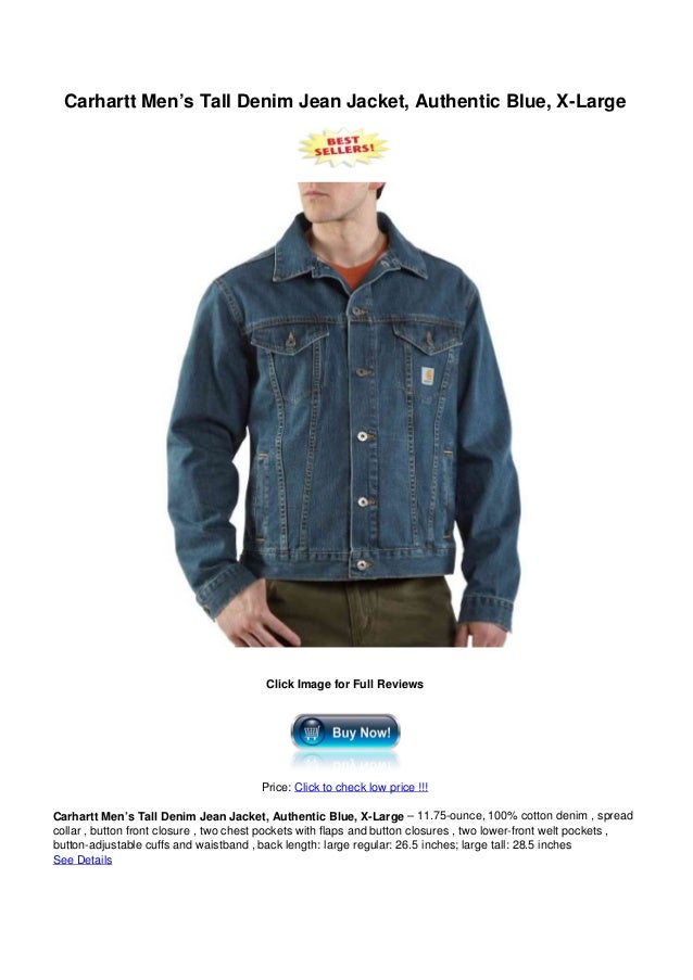 carhartt men's denim jean jacket