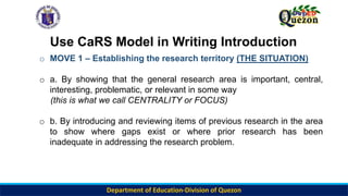 Writing Action Research Introduction by MA Cariaga | PDF