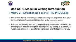 Writing Action Research Introduction by MA Cariaga | PDF