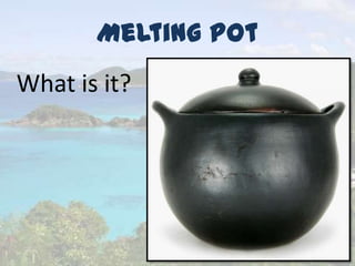 Melting Pot
What is it?
 