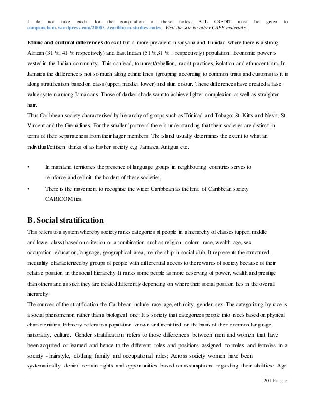 caribbean studies notes