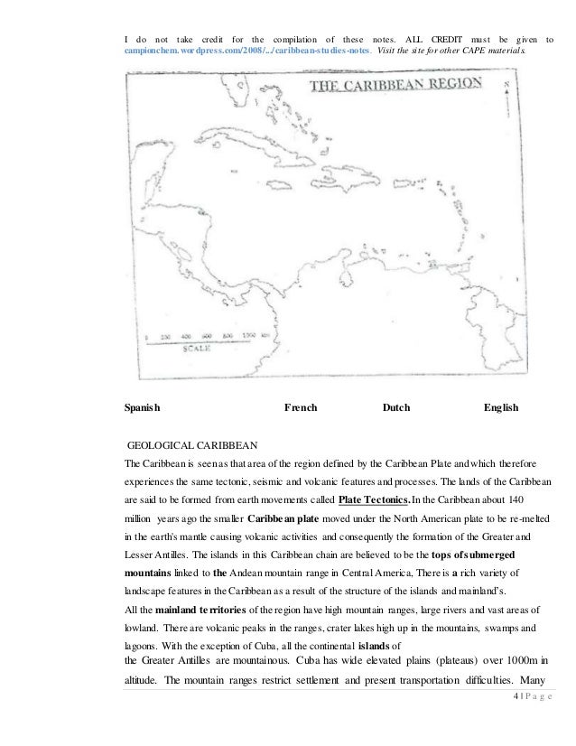 caribbean studies notes