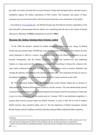 Caribbean history indian immigration sba | PDF
