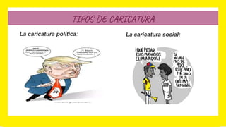 TIPOS DE CARICATURA
La caricatura política: La caricatura social:
 