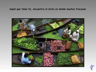 Aquel que tiene fe, encuentra el éxito en donde muchos fracasan   