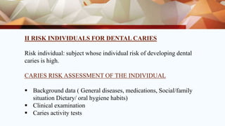 Caries activity test - caries prediction,caries susceptibility and ...