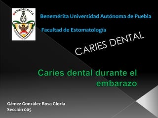 Benemérita Universidad Autónoma de Puebla
Facultad de Estomatología

Gámez González Rosa Gloria
Sección 005

 