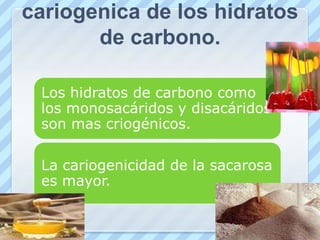 Factores de la dieta relacionados con la formación de la placa dentobacteriana y caries.Marcos albertochablebacelis.