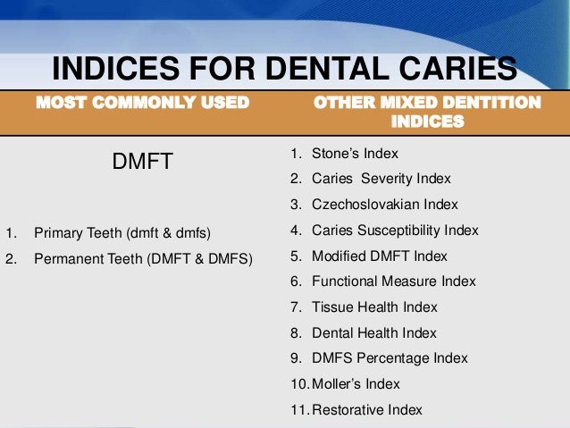c break to how line Caries indices c break to how line Caries indices
