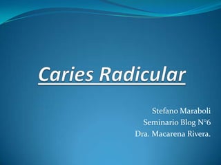 Stefano Maraboli
Seminario Blog N°6
Dra. Macarena Rivera.
 