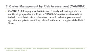 Caries risk assessment and management | PPTX