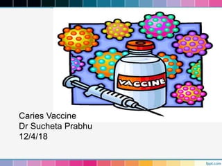 rrrr
Caries Vaccine
Dr Sucheta Prabhu
12/4/18
 
