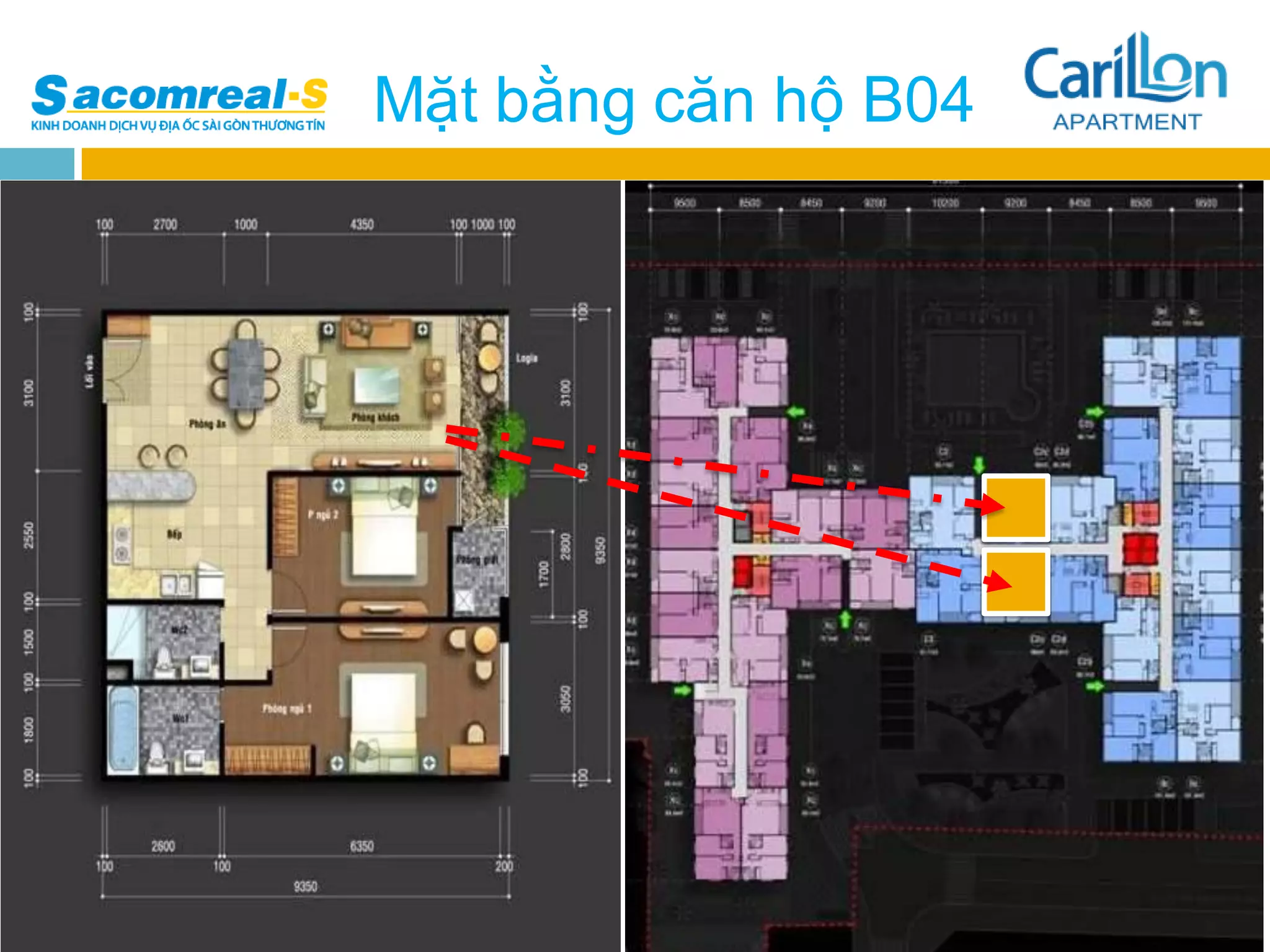 Mặt bằng căn hộ B04
 