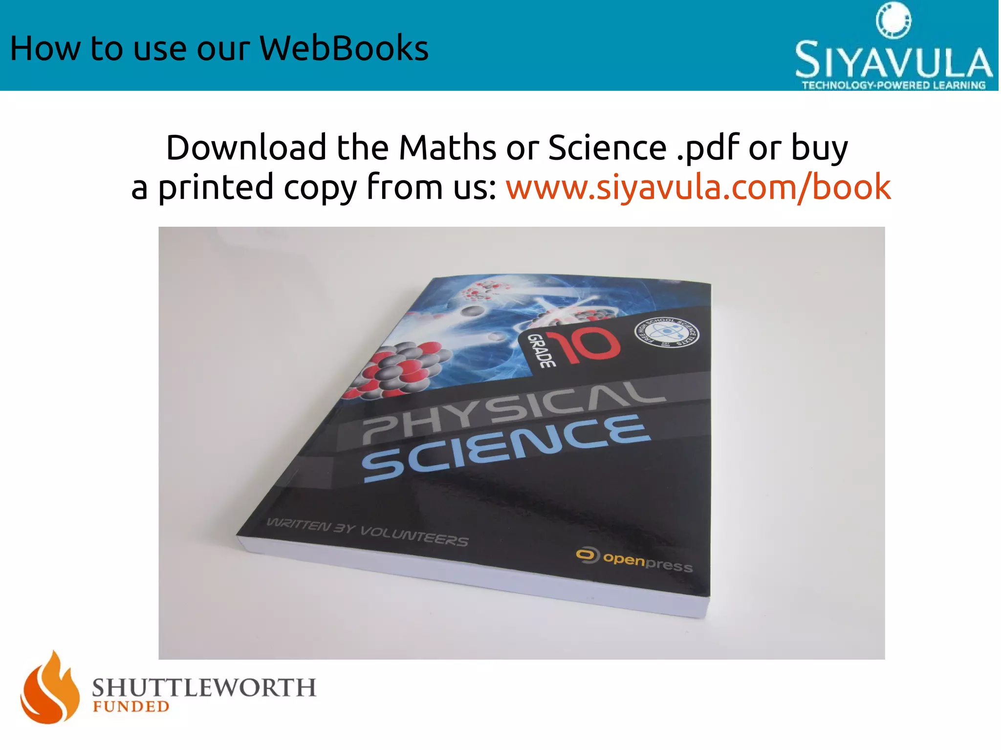 Siyavula's products | PPT