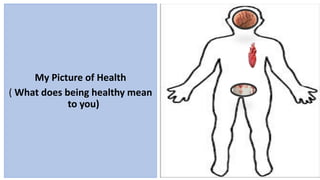 My Picture of Health
( What does being healthy mean
to you)
 