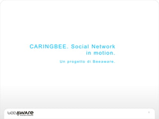 CARINGBEE. Social Network
                in motion.
         Un progetto di Beeaware.




                                    1
 