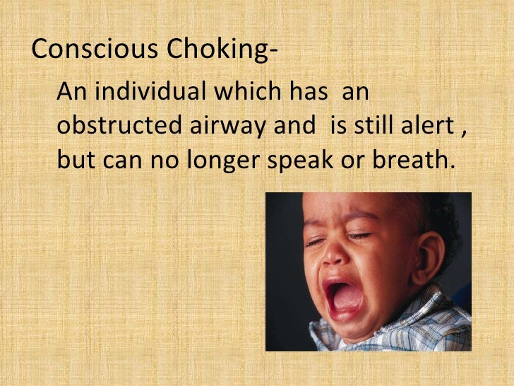 Caring For A Conscious Choking Infant