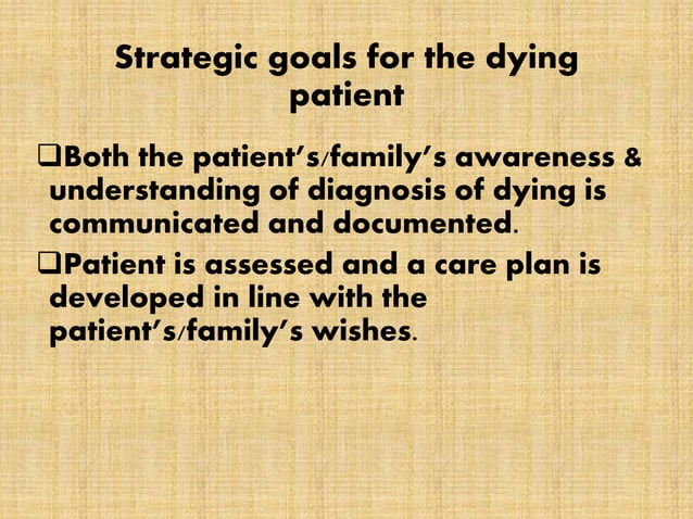 Caring for a dying patient | PPT