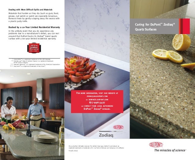 Caring For Dupont Zodiaq Quartz Countertops