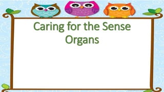 Caring for the Sense
Organs
 