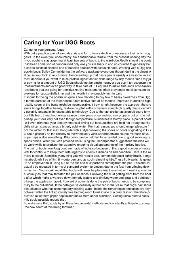 Caring for your ugg boots
