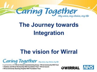 Working Smarter for Better Health
The Journey towards
Integration
The vision for Wirral
 