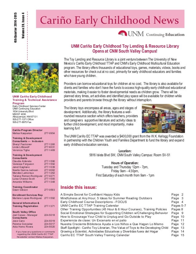 Early Childhood Newsletter Templates Cari 241 O Early Childhood Ttap Newsletter 4th Quarter 2014 2015 Early Childhood Newsletter Templates Cari 241 O Early Childhood Ttap Newsletter 4th Quarter 2014 2015