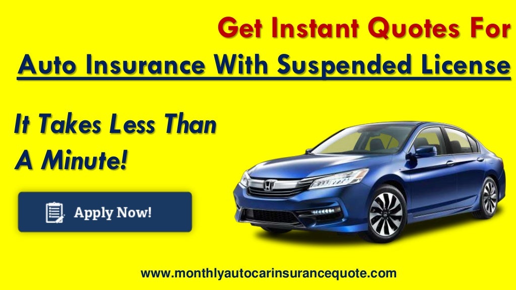 Car Insurance For Drivers With Suspended License Car Insurance For Drivers With Suspended License