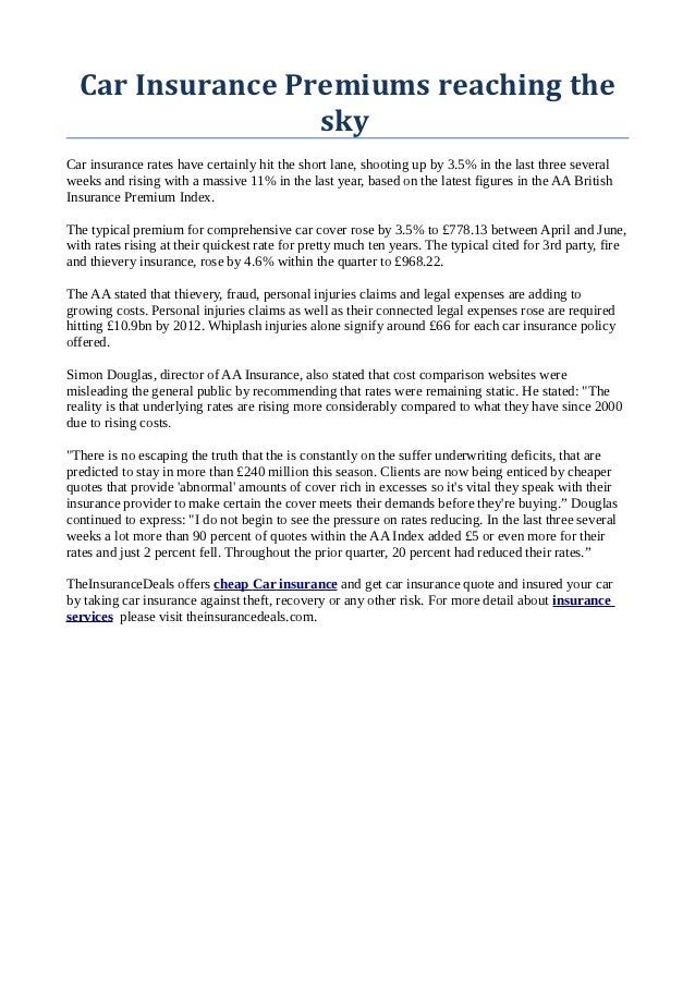 Car insurance premiums reaching the sky car insurance premiums reaching the sky 1 638