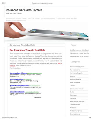 Car insurance Toronto