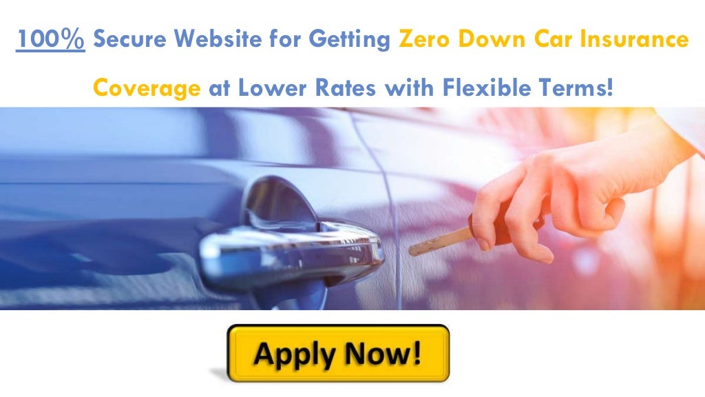 Car Insurance With Zero Down Payment