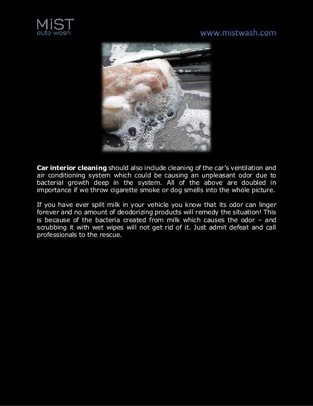 Car Interior Cleaning And Washing