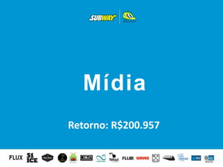 Mídia
Retorno: R$200.957
 