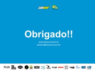 IMAGENS
Obrigado!!
www.ibrasurf.com.br
alezeni@ibrasurf.com.br
 