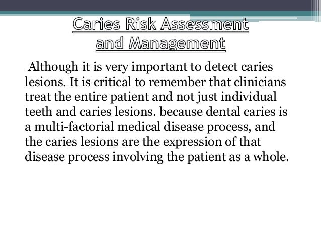 caries risk assessment