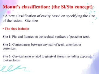 Mount Home Classification System cariology second part.pptxcariology second part. | PPTX