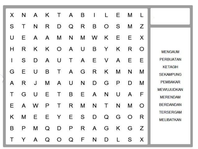 permainan bahasa  cari perkataan