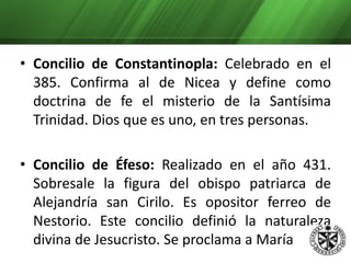 Gregorio Nacianceno: Nace en el 330. Hijo del obispo Nacianzo. Estudió en Atenas y luego se retiro al desierto con Basilio. Ambos estudiaron allí a Orígenes.     Su padre lo ordena sacerdote y luego es electo patriarca de Constantinopla. Defendió que Cristo es una sola persona con dos naturalezas. Influyó en Nicea y Constantinopla.