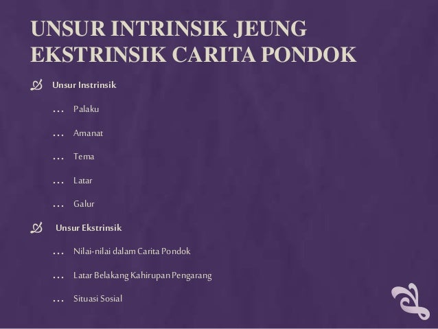 Carita Pondok Sunda Jeung Unsur Intrinsik Tugas Sekolahku