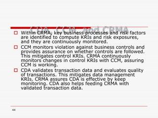Research team (all in AIS department but multidisciplinary background)Miklos A. Vasarhelyi, Prof. II (continuous auditing)Alex Kogan, Prof. – (computer scientist)Michael Alles, Professor –( economics)Helen Brown (auditing)Don Warren,  Professor –( audit Practice)Trevor Stewart, Professor (retired D&T partner)Silvia Romero – faculty Montclair UniversityYong Bum Kim – PhD Student (Statistics)Daewoon Moon –PhD Student (Risk Management)Ryan Teter – PhD Student (Computer Science)Qi, Liu–PhD StudentHassan Issa–PhD StudentDavid Chen–PhD Student (knowledge engineering)Danielle Lombardi (PhD student)JP Krahel (PhD student)Karina Chandia (PhD Student)31