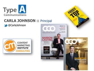 CARLA JOHNSON :: Principal
@CarlaJohnson
 