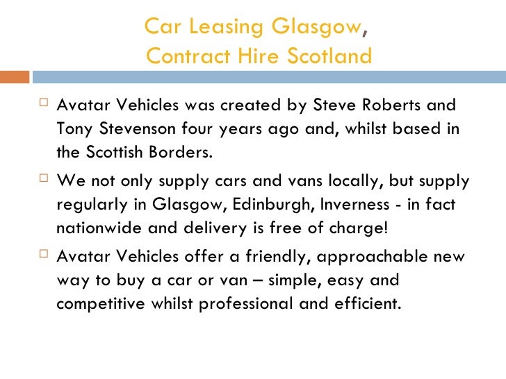 Lease cars glasgow