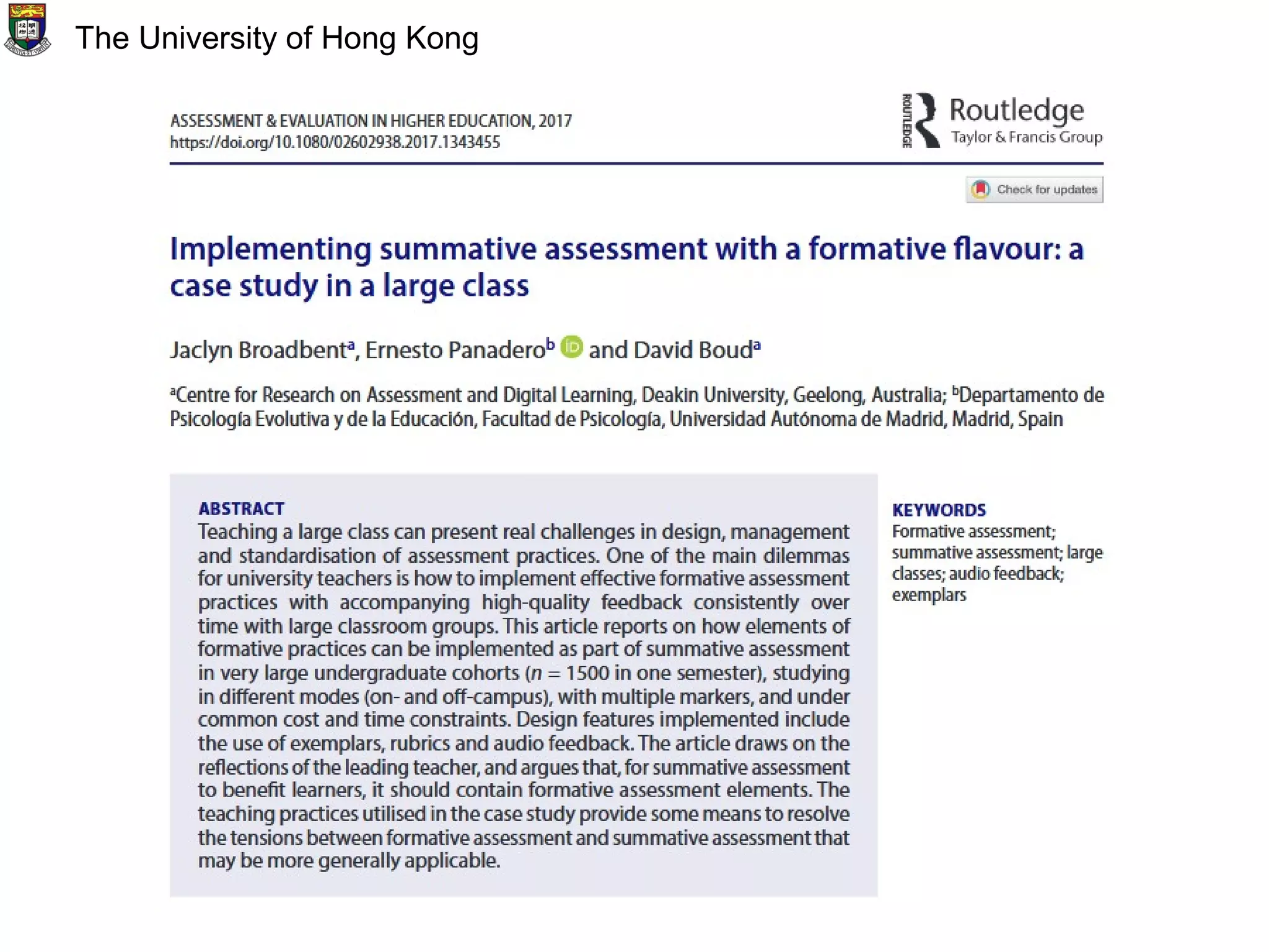 The University of Hong Kong
 