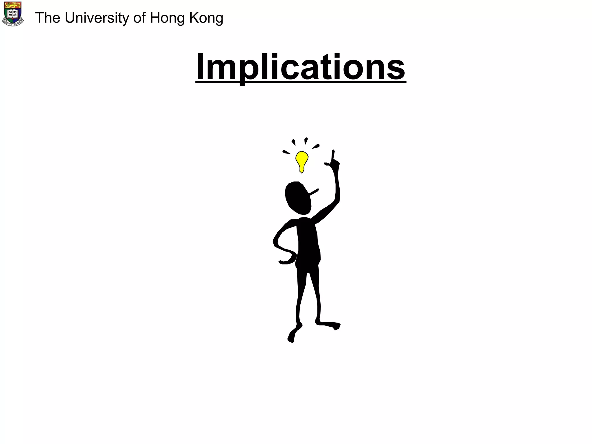 Implications
The University of Hong Kong
 