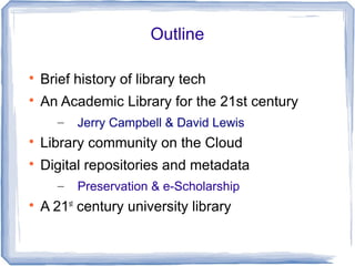 Trends and impact of information technology in academic libraries | PDF