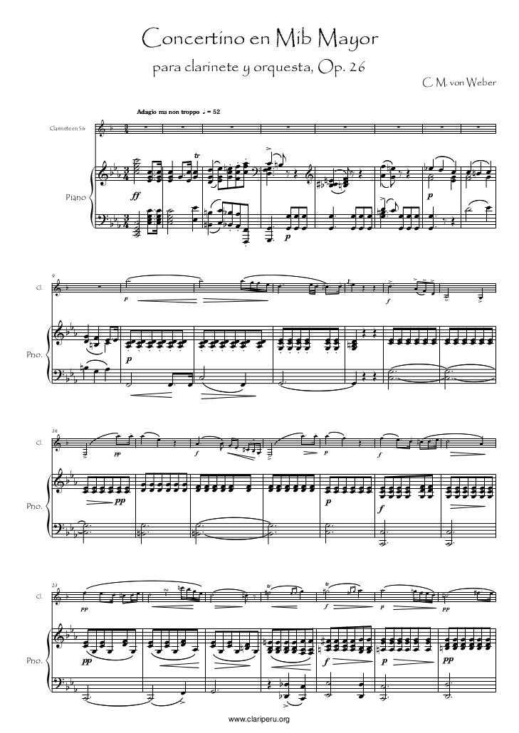 Carl maria von weber concertino et piano op.26