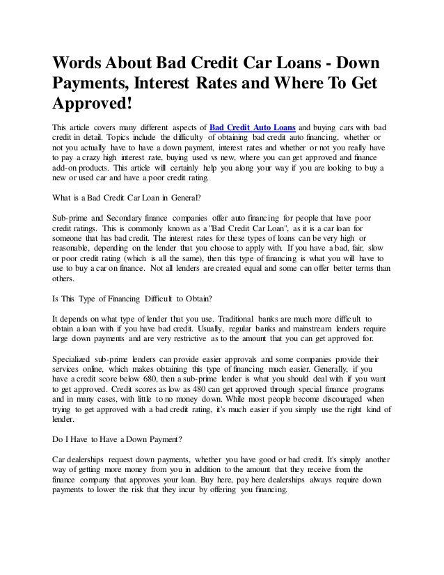 Car Loans Online Car Loans