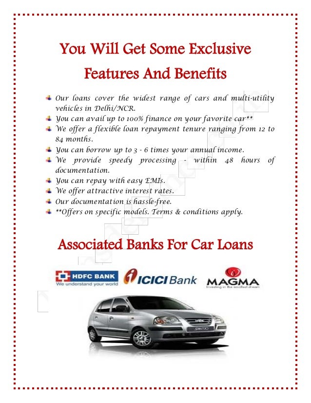 HDFC Car Loan South Delhi,ICICI CAR Loan East Delhi.