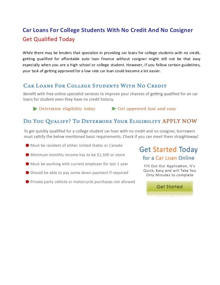 No Credit No Cosigner Car Dealerships >> Car Loans For College Students With No Credit And No Cosigner No Credit No Cosigner Car Dealerships >> Car Loans For College Students With No Credit And No Cosigner