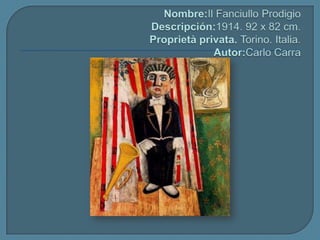 Nombre:IlFanciullo ProdigioDescripción:1914. 92 x 82 cm. Proprietàprivata. Torino. Italia.Autor:CarloCarra
